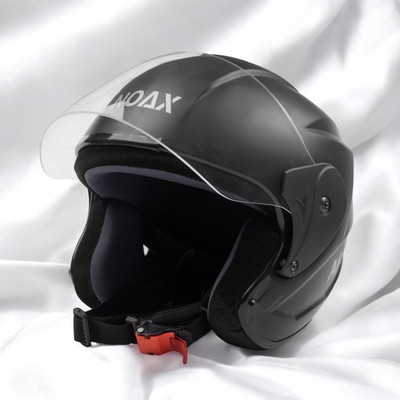 NOAX KING OF HELMET UNISEX OPEN FACE motorbike HELMET-82 Motorbike Helmet(Black)