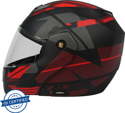 TVS HELMET FULL FACE DUAL COLOR NL Motorbike Helmet(Black, Red)