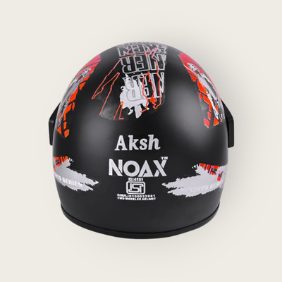 NOAX Unisex Full Face Helmet For Motorbikes -438-Red Motorbike Helmet(Red)