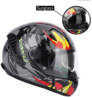 Agx O2 Vayu ABS Material with Polycarbonate Visor Motorbike Helmet(Multicolor)