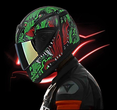 SKULLCAP TRADER VINAY HELMET Motorbike Helmet(Green)