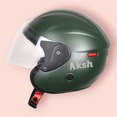 NOAX UNISEX SAFETY HELMET ONROAD HELMET- TWO WHEELER,BIKE & SCOOTER (SL-2496 Motorbike Helmet(Dark Green)
