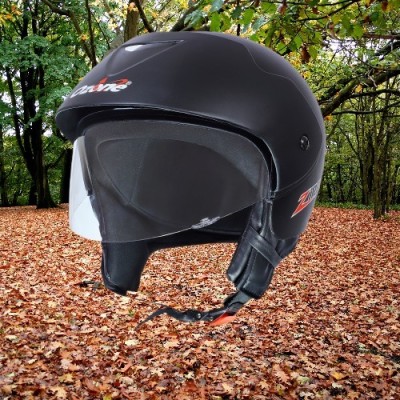 OZONE Zzz Plain_OF_Unisex_largesize_Oz039 Motorbike Helmet(Black)