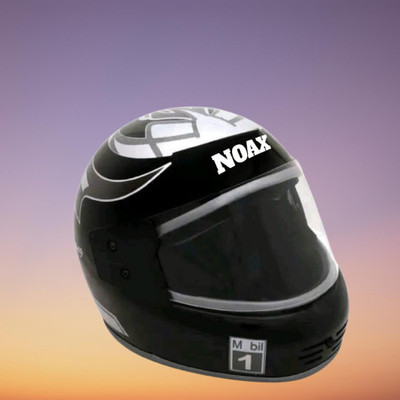 NOAX full face unisex helmet for safty3 Motorbike Helmet(Black)
