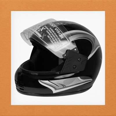 NOAX unisex full face good hard quality helmet-Green272 fk_6 Motorbike Helmet(Silver)