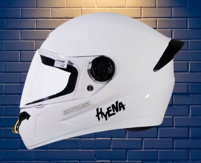 OZONE JSR_CLASS 1 QUALITY_FULLFACE_HYENA_HELMET_A1_L45 Motorbike Helmet(White)