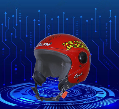 OZONE JSR_ HELMET_OPEN-FACE_SUPER QUALITY_AD@020 Motorbike Helmet(Red)