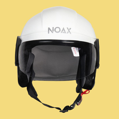 NOAX UNISEX SAFETY HELMET ONROAD HELMET- TWO WHEELER,BIKE & SCOOTER (SL-3073 Motorbike Helmet(White)