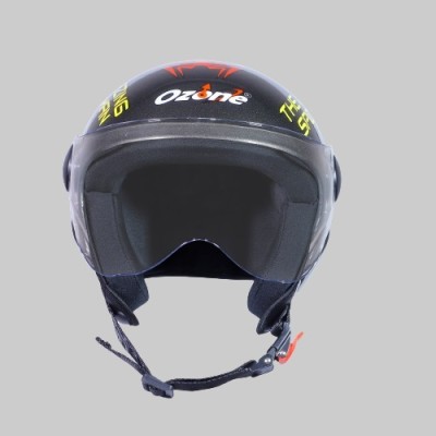 OZONE Opal spider s black A1 Motorbike Helmet(Black)