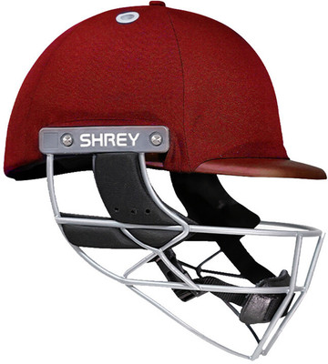 Shrey Elite Pro Stainless Steel (Fixed Visor) Cricket Helmet(Maroon)