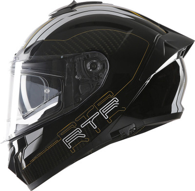 TVS Racing Hurricane Series Motorbike Helmet(White & Yellow)