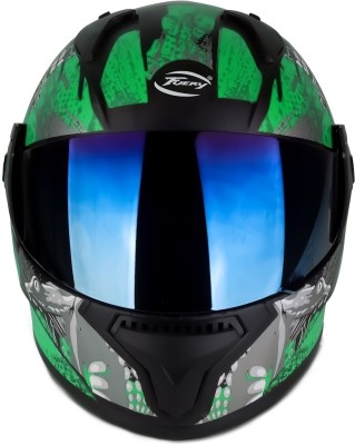 fuery FULLFACE HELMET HELMET FOR MEN WOMEN Motorbike Helmet(Green)