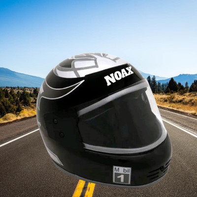 NOAX UNISEX SAFETY HELMET ONROAD HELMET- TWO WHEELER,BIKE & SCOOTER (SL-663 Motorbike Helmet(Black)