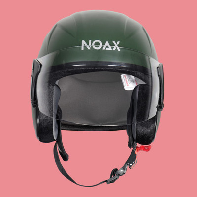 NOAX unisex open face helmet for safty559 Motorbike Helmet(Green)