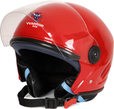 warriorride Full Face Motorbike Helmet, ISI DOT Certified, Clear Visor, Eco TM Helmets Motorbike Helmet(Red)