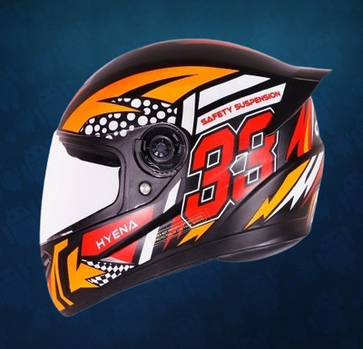 OZONE Prime Helmet_Hyena_full face_ISI_Certified_JBB@V60 Motorbike Helmet(RED-BLACK)