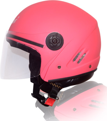 RIDER UNISEX SCOORTY HELMET Motorbike Helmet(Pink)