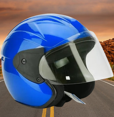 Lxt Blue_Half_face_Helmet_with ISI Certified_BL59 Motorbike Helmet(Blue)
