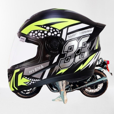 OZONE JSR_FULL FACE_Helmet_Hyana_Prime Quality_@$$12 Motorbike Helmet(YELLOW BLACK)