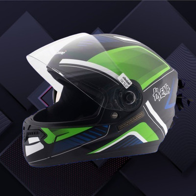 OZONE Prime Helmet_full face_HyEna_@R@Class_AD_@766 Motorbike Helmet(GREEN-BLACK)