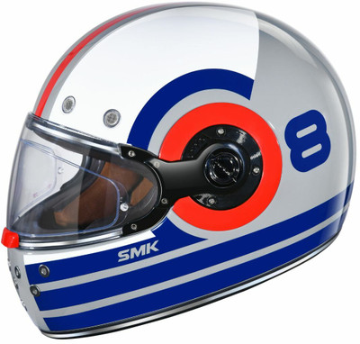 SMK Retro Ranko Graphics GL-653 Motorbike Helmet(Black)