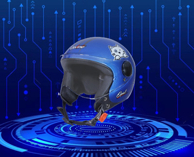 OZONE JSR_ HELMET_OPEN-FACE_SUPER QUALITY_AD@038 Motorbike Helmet(Blue)