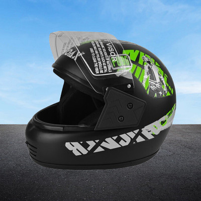 NOAX ISI MARKED KING OF HELMET UNISEX RIDDING HELMET TOP SELLING(DD-434 Motorbike Helmet(Green)