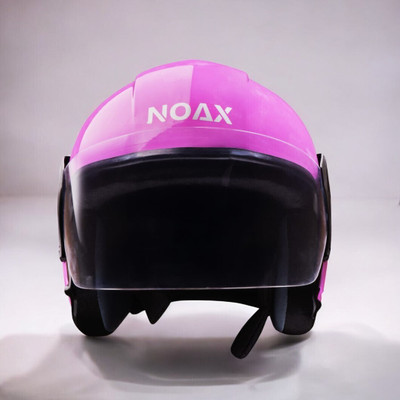 NOAX SAFETY HELMET FOR ONROAD RIDDING SOLID MATERIAL-TWO WHEELER(SLFK-AT-1661 Motorbike Helmet(Pink)