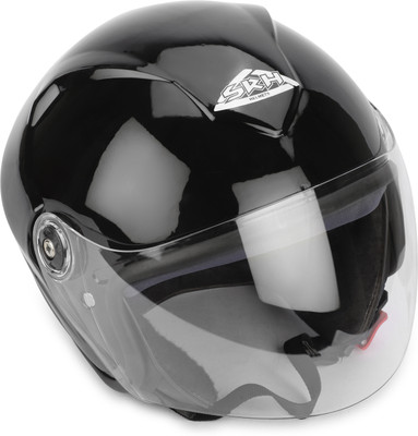 SRH Half face helmet Motorsports Helmet(Black)