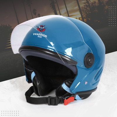 warriorride Full Face Motorbike Helmet, ISI DOT Certified, Clear Visor, Eco TM Helmets Motorbike Helmet(Blue)