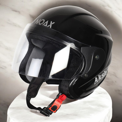 NOAX Helmet GOOD QUALITYFOR UNISEX for BIKE_-146 Motorbike Helmet(Black)