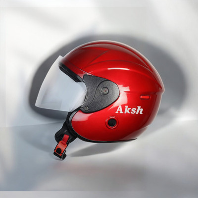 NOAX SAFETY HELMET FOR ONROAD RIDDING SOLID MATERIAL-TWO WHEELER(SLFK-AT-53 Motorbike Helmet(Red)