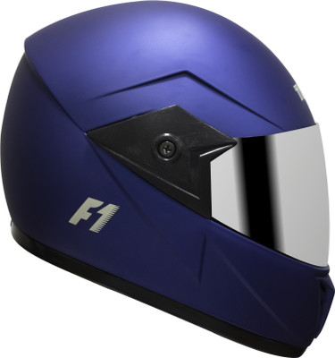TURTLE F1 Full Face Mercury Visor L-60 cm Motorbike Helmet(Blue)