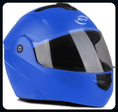 fuery Flipup Transparent visor Blue TFU-93_New Motorsports Helmet(Blue)