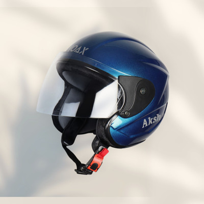 Font Unisex Full Face Helmet For Motorbikes -518A Motorbike Helmet(Blue)