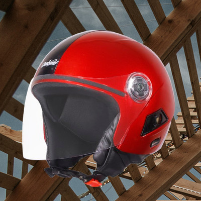 OZONE BZ-01-LS-Red-Eco Motorbike Helmet(Red)