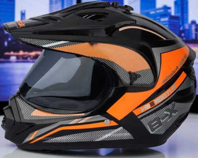 deletion X8 With Pc Visor ABS Material Motocross (PP-1) Motorbike Helmet(Orange)