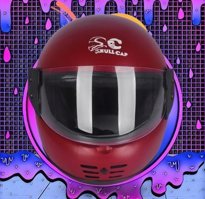 SKULLCAP NEW MODAL-23 CREAKY Motorbike Helmet(Red)