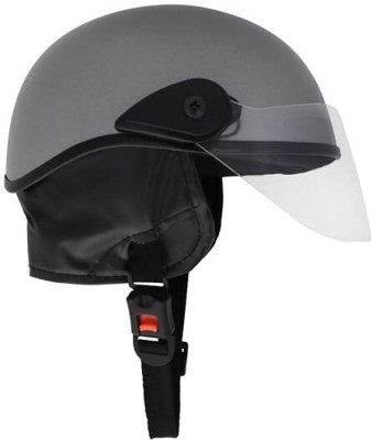 tgrmax Half Helmet for Men's and Women's (SILVER) Motorbike Helmet(Silver)