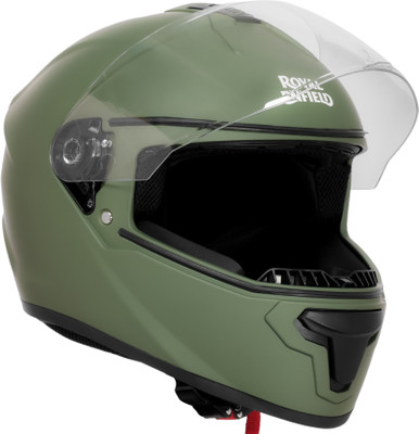 ROYAL ENFIELD Quest Full Face with Visor | ISI & DOT | for Men and Women Motorbike Helmet(Battle Green)