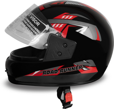 NOAX ISI marked helmet solid unisex helmet (fk177 Motorbike Helmet(Red)