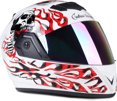 urban carrier Ghost Rider Full Face Motorbike Helmet(C1) Motorbike Helmet(Red)