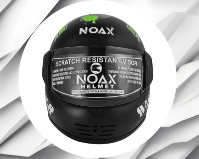 NOAX ISI MARKED FULL FACE HELMET FOR SAFE RIDING UNISEX BUYY_933 Motorbike Helmet(Green)