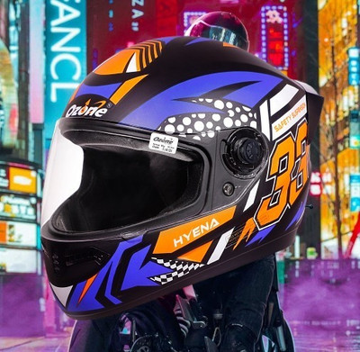 OZONE HyEnA_Super_Quality_Helmet_For Safety n Style_@LG@_0154 Motorbike Helmet(BLUE BLACK)