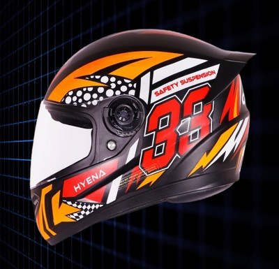 OZONE Prime Helmet_Hyena_full face_ISI_Certified_JBB@V15 Motorbike Helmet(RED-BLACK)