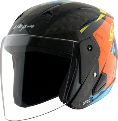 VEGA Lark Twist Motorbike Helmet(Black Orange)