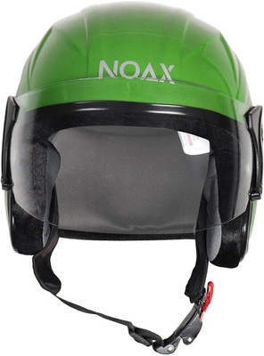 NOAX SAFETY HELMET FOR ONROAD RIDDING SOLID MATERIAL-TWO WHEELER(SLFK-AT-1767 Motorbike Helmet(Parrot green)