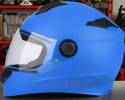 deletion Adien-2 with Anti UV PC Visor ABS Material Unisex (NN-1) Motorbike Helmet(Blue)