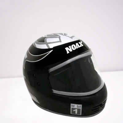 NOAX full face unisex helmet for safty13 Motorbike Helmet(Black)