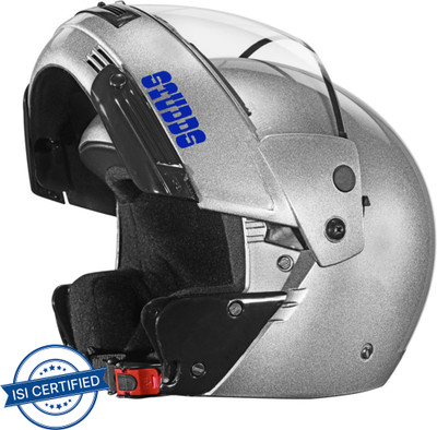 STUDDS Ninja Pastel Plain Motorbike Helmet(Silver Grey)